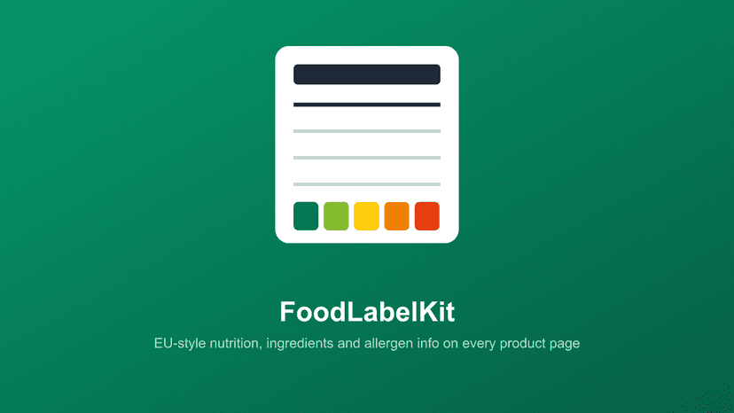 EU food information panel with nutrition, ingredients and Nutri-