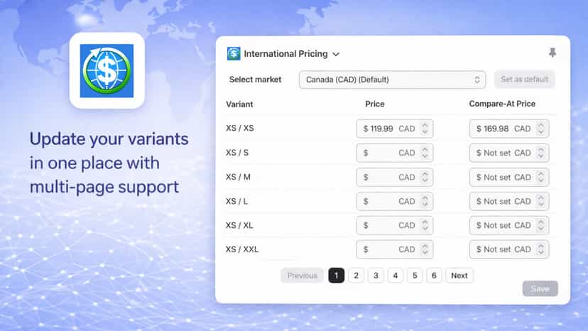 Update your variants in one place with multi-page support