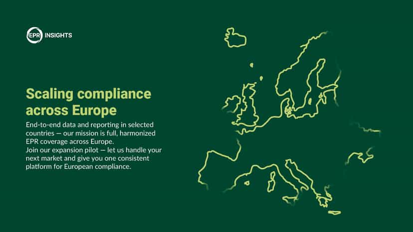European EPR coverage map for packaging complia.nce
