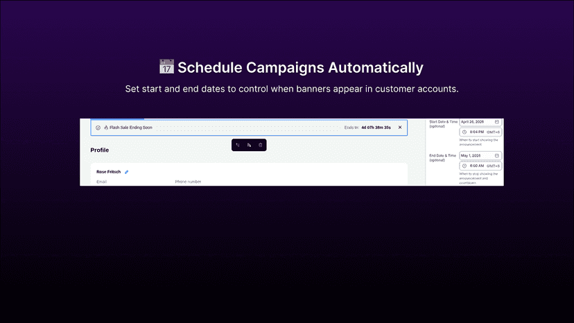 Buzz: Announcement & Countdown -> Scheduling Campaign