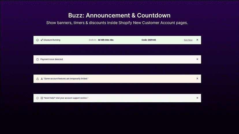 Buzz: Announcement & Countdown