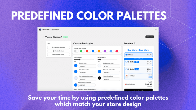 predefined color palette