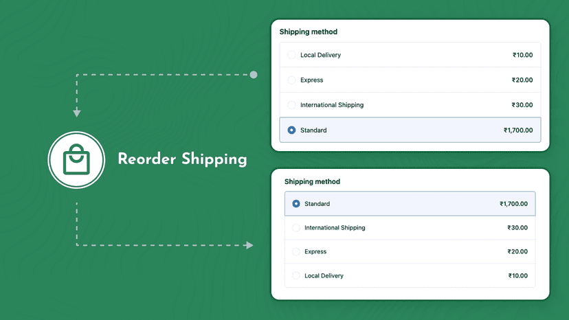 Reorder Shipping Option