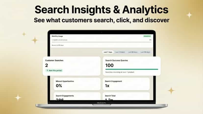 Customer search analytics dashboard