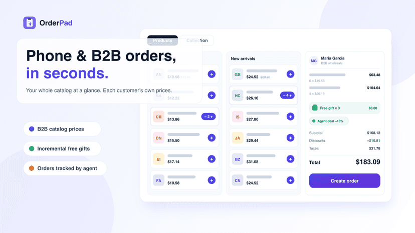 Feature OrderPad