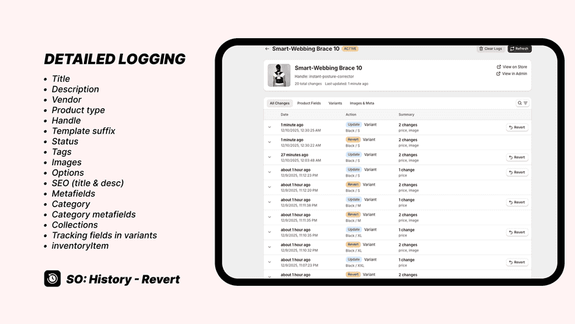 Detailed logging