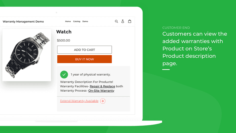 warranty - frontend