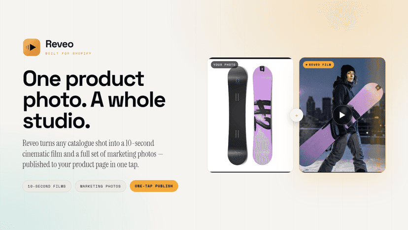 One Product photo to full shoot