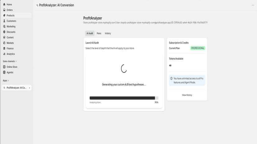 ProfitAnalyzer AI Audit