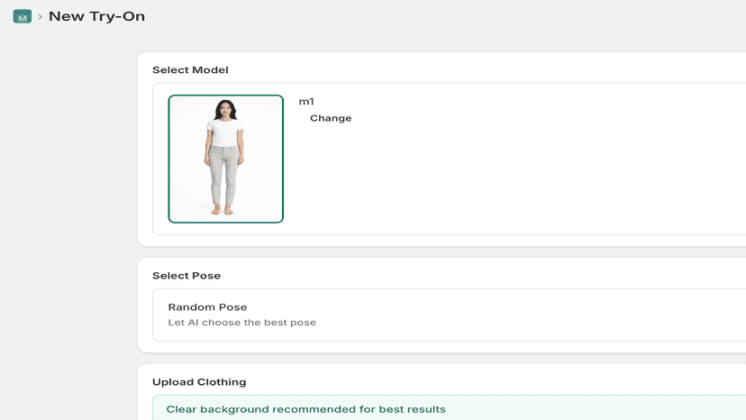 Create virtual try-on images in minutes