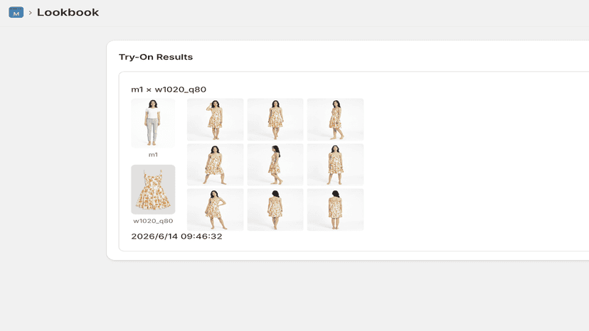 Manage model and try-on results in admin
