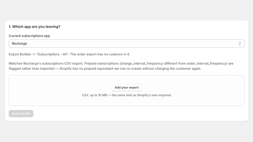 Import subscribers from another app with a CSV export