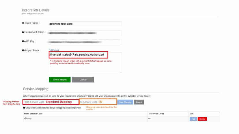 Integration setting
