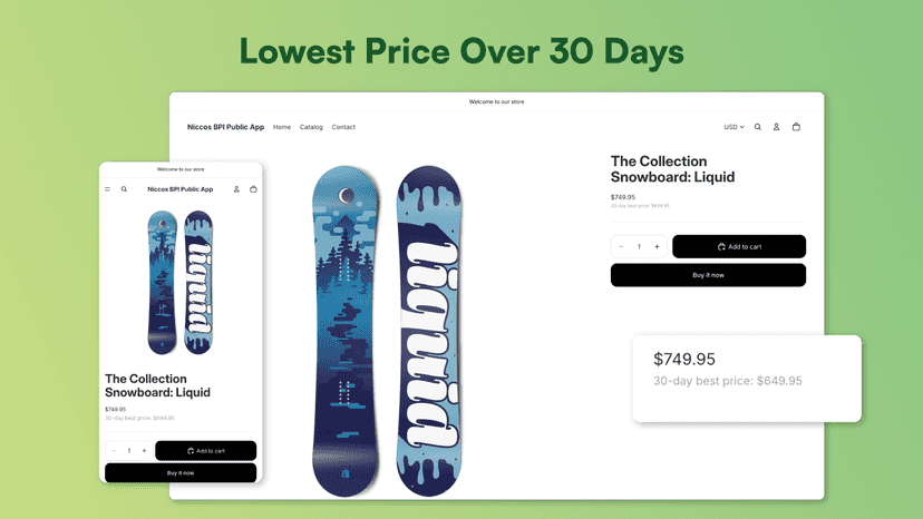 Lowest Price Over 30 days