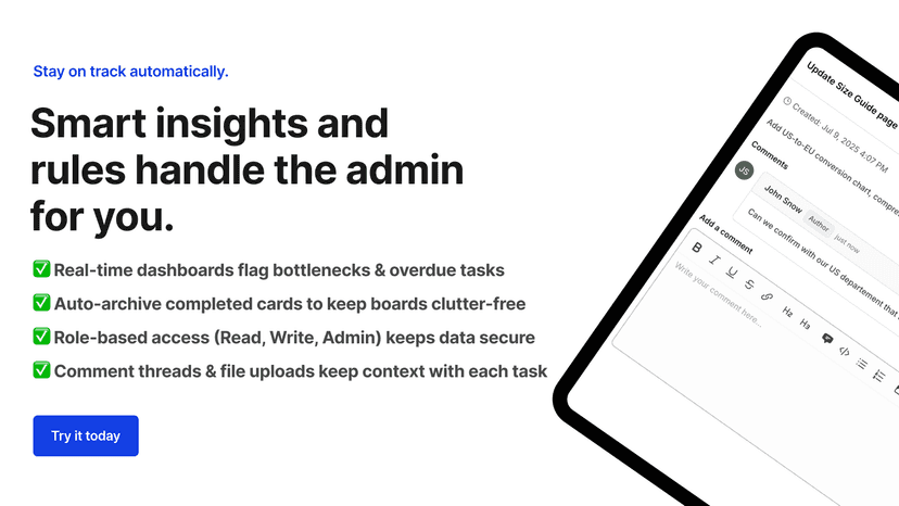 Smart insights and rules