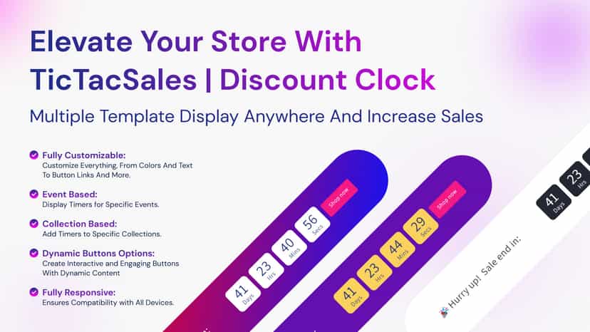 Elevate Your Store With
TicTacSales | Discount Clock