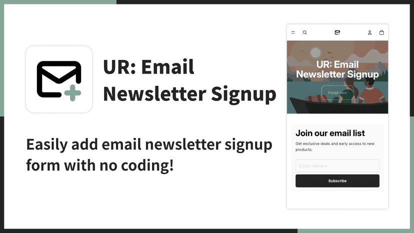 Easily add email newsletter signup form with no coding!