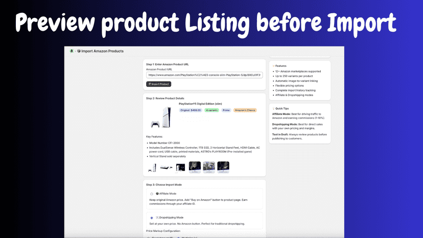 DropAffilate : Amazon Importer