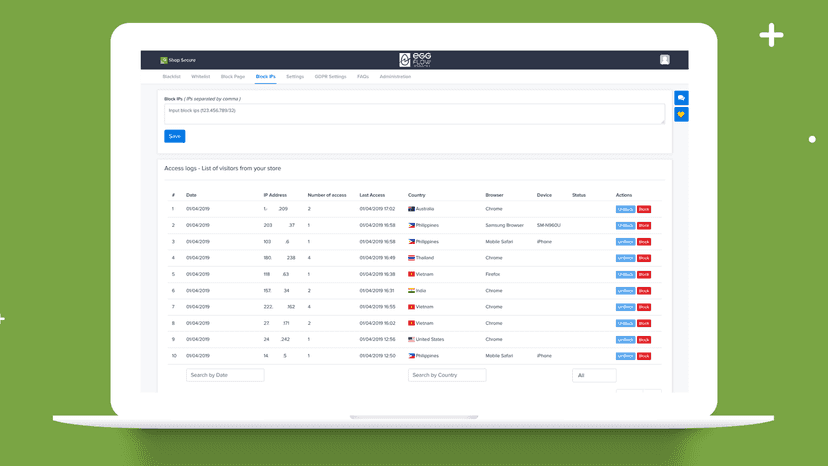 custom editable block page