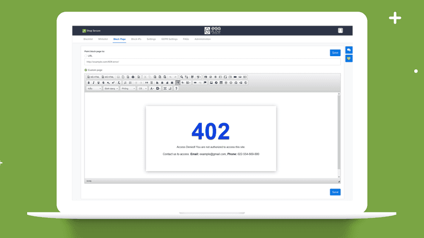 block visitors by IP address, scan security