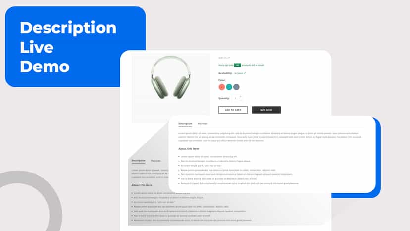 Tabs Description & Reviews