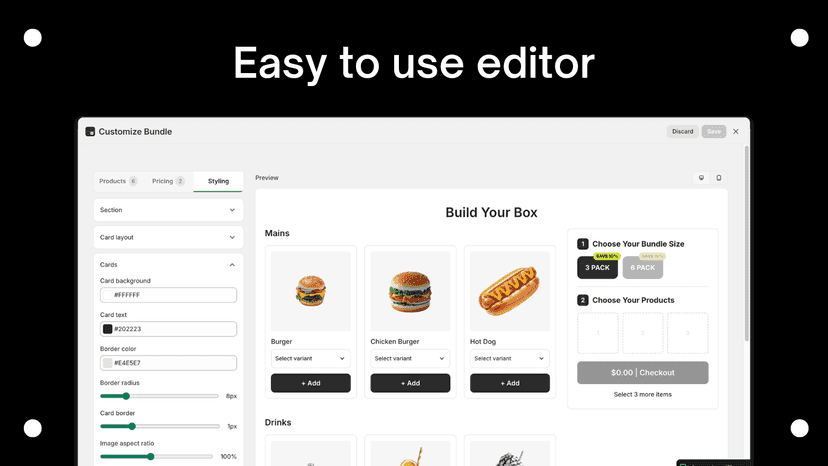Easy to use editor