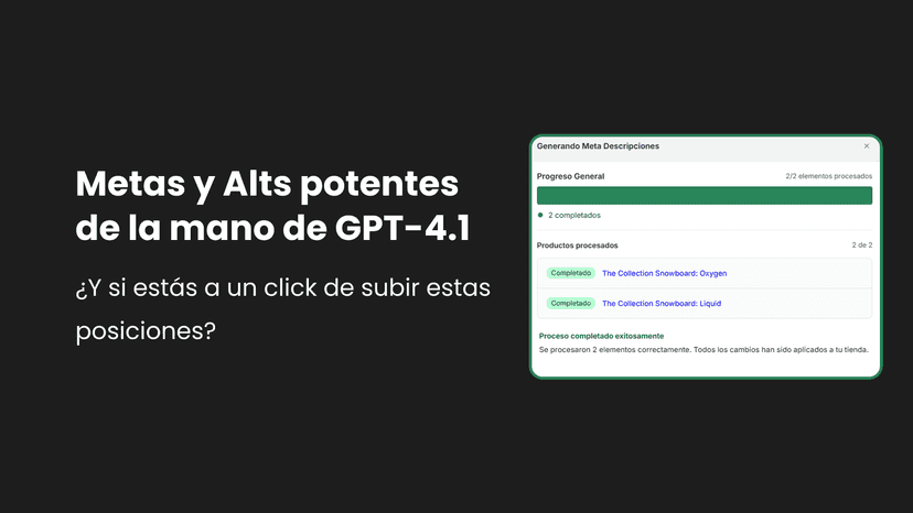 Automatizar SEO shopify