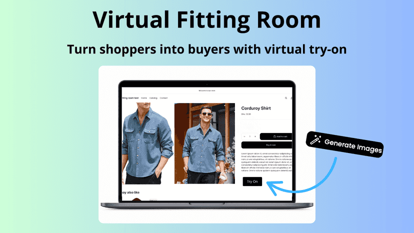 Simply upload a picture and try-on any outfit