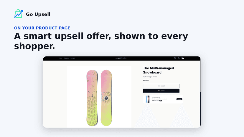 Upsell product shown on a storefront product page