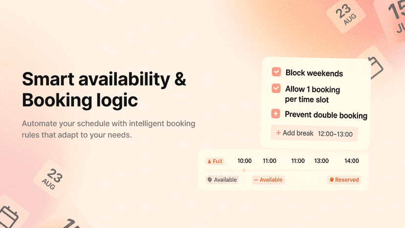 smart availability and booking logic
