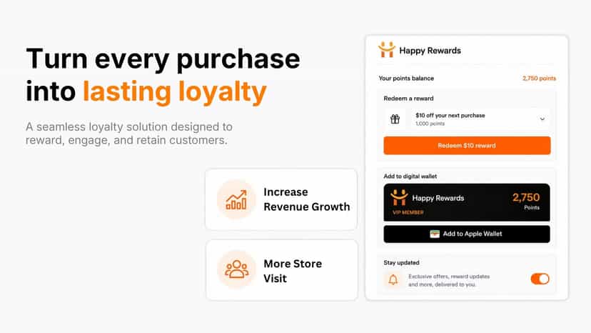 Mobile customer reward portal with Apple Wallet pass integration
