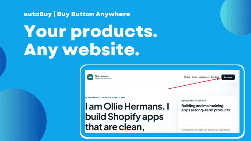 Turn any page into a product sales channel