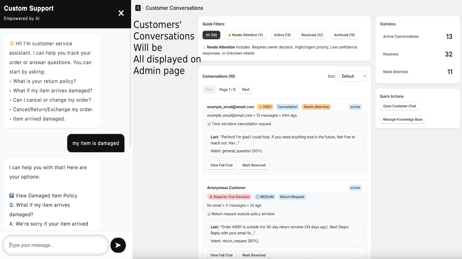 app provides auto-reply and records for conversations