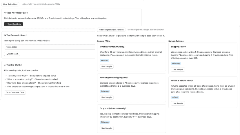we provide AI generates and sample questions for your start