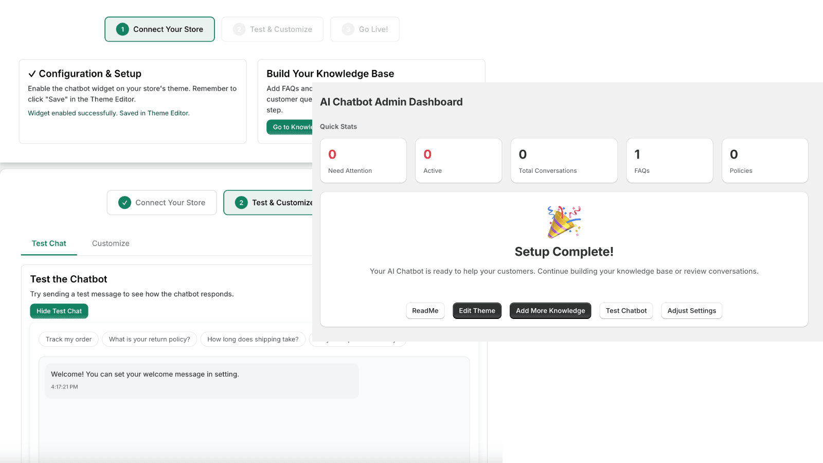 provide clear onboarding and data dashboard for monitor