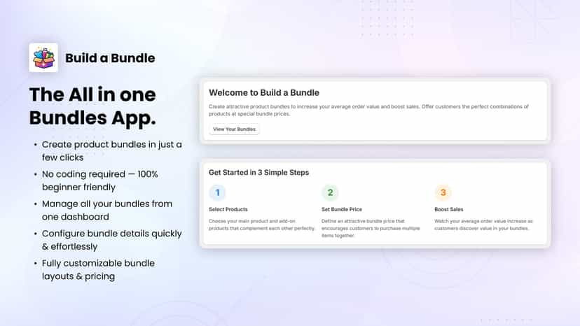 Bundle builder home screen