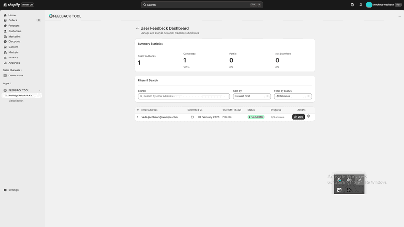 Manage Feedback