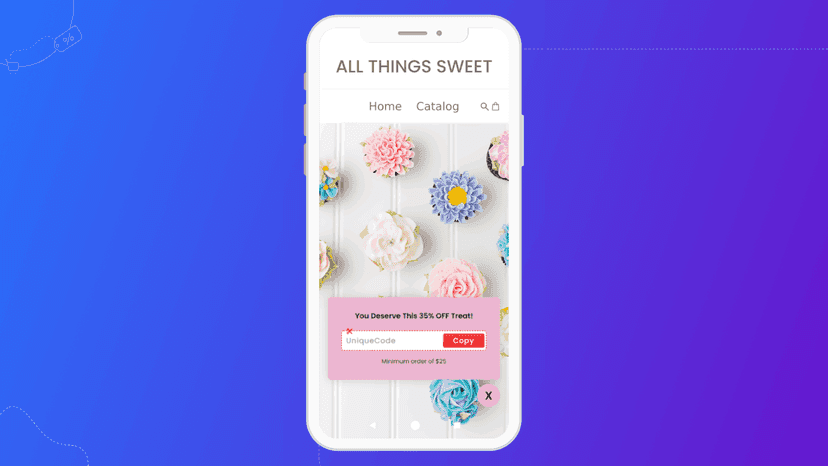 Collect emails using coupon pop ups