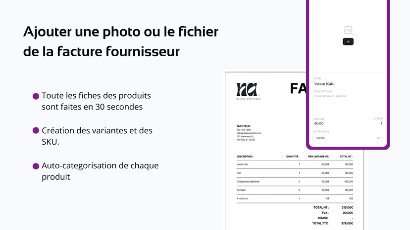 Une photo pour faire les fiches produits complètes en 30 sec