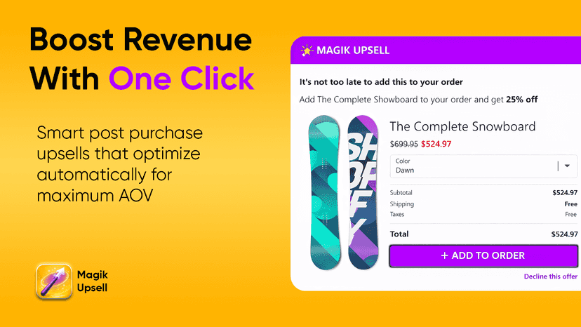 magik upsell post purchase upsells hero