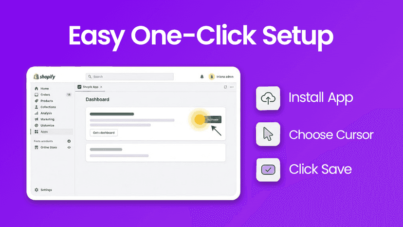 Custom Cursor Easy click setup