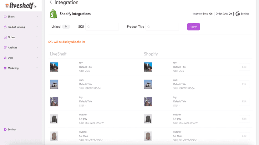 Product Catalog Page