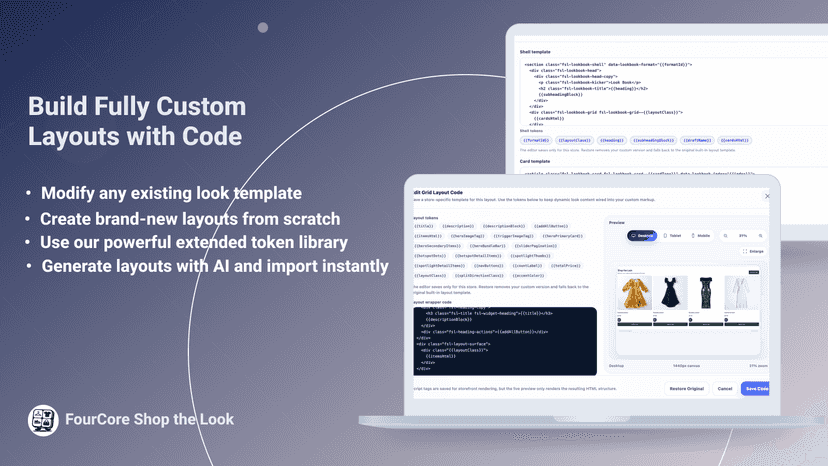 FourCore Shop The Look Custom Section Guide