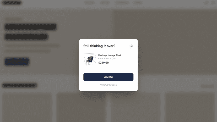 Popup cart for Resurface