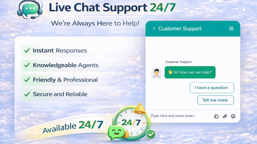 24/7 Live Chat Support
