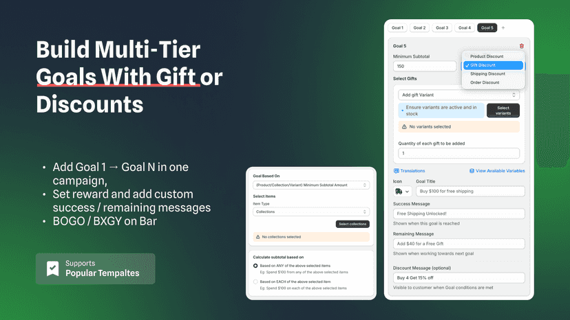 goal progress bar shopify