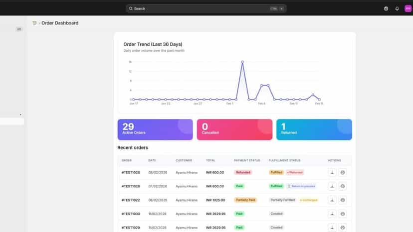 Order Dashboard