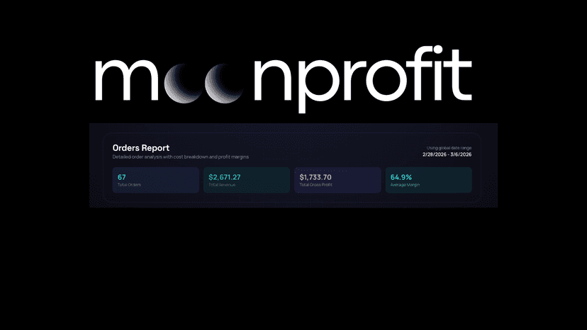 Product analytics report showing profit by product and variant
