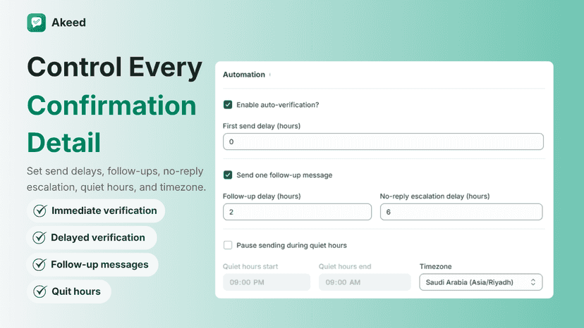 Merchants can control when confirmation messages are sent