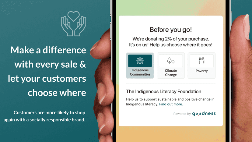 Donation widget for customers